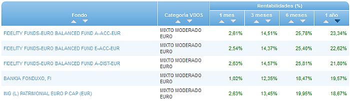 Renta Fija Euro Largo Plazo buscador rentabilidad 1 año