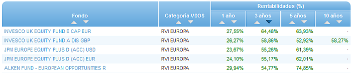 RVI USA Crecimiento buscador rentabilidad 3 años