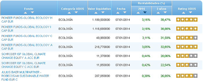 RV Euro buscador rentabilidad año