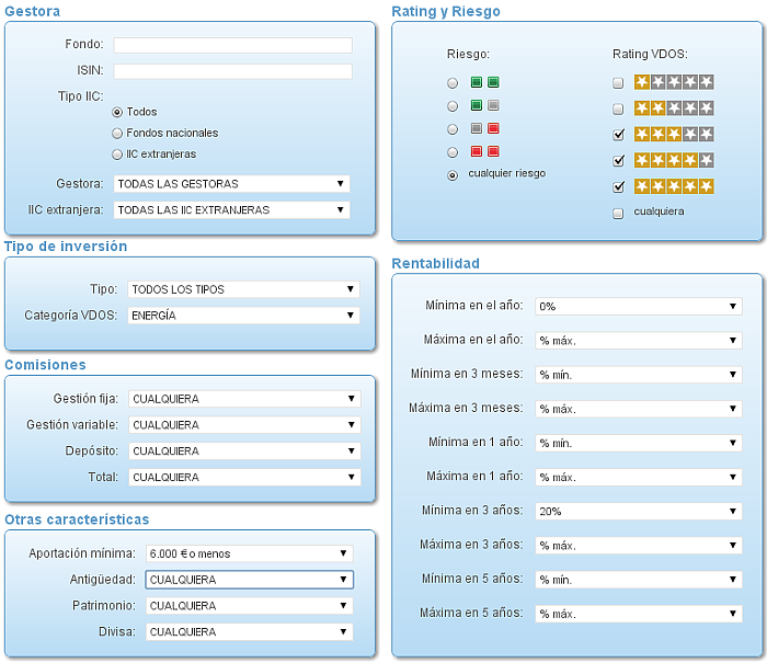 sectorial energia buscador