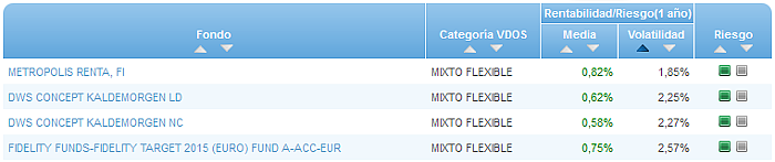 RVI Euro Small/mid Cap buscador volatilidad