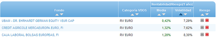 RV Euro buscador volatilidad