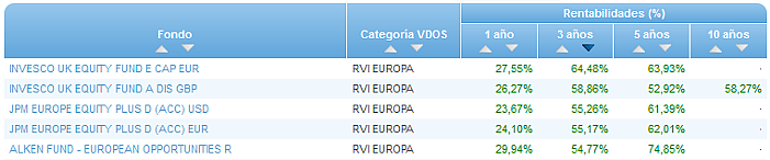 RVI USA Crecimiento buscador rentabilidad 3 años